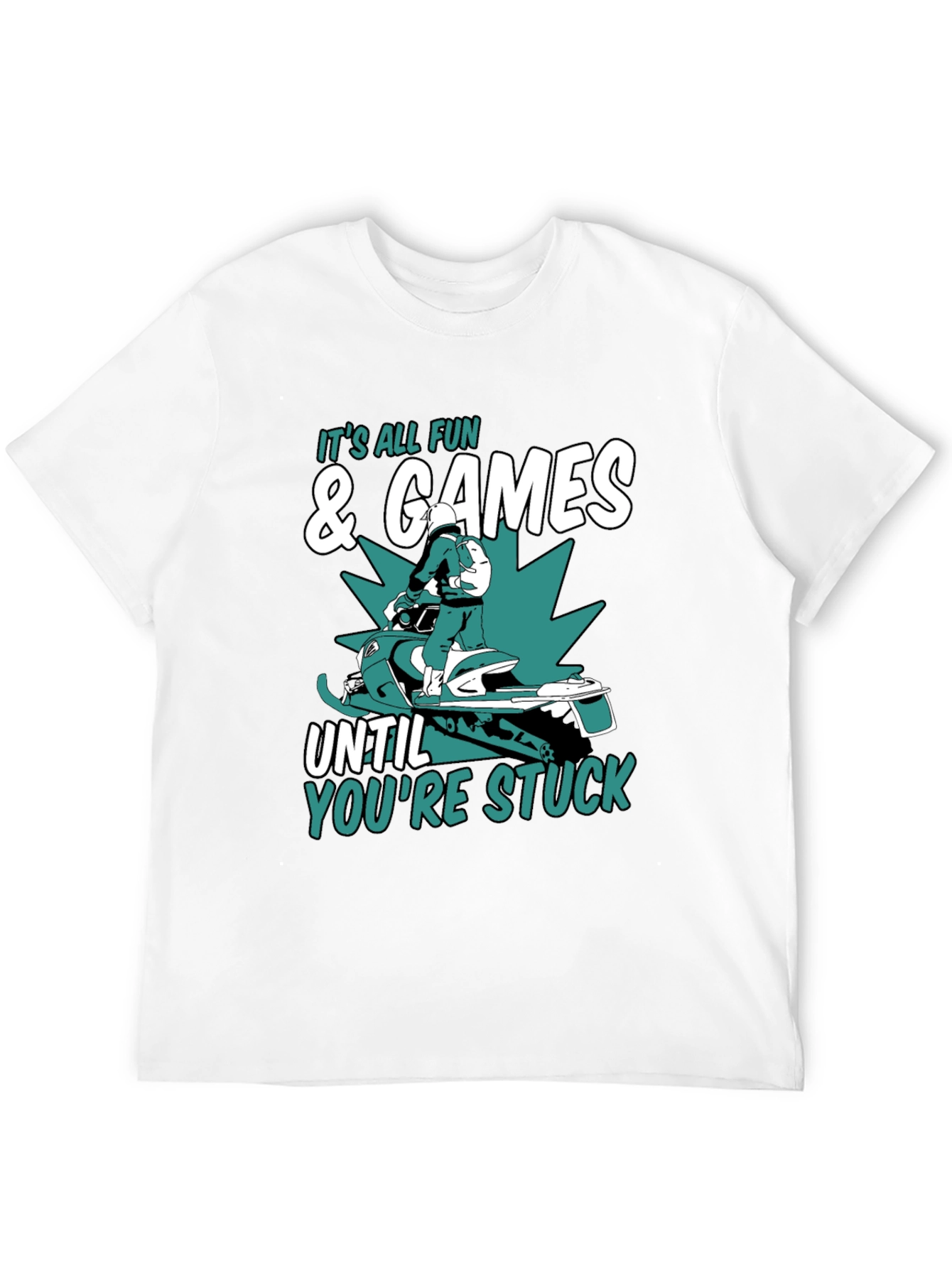 Fun & Games Snowmobile T-Shirt - Stuck Humor