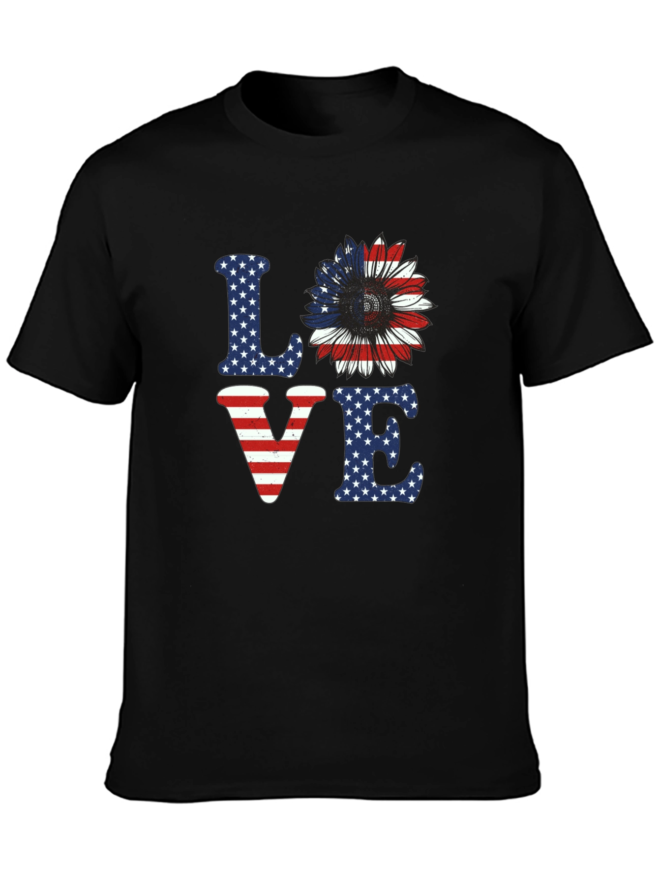 Patriotic LOVE Sunflower T-Shirt