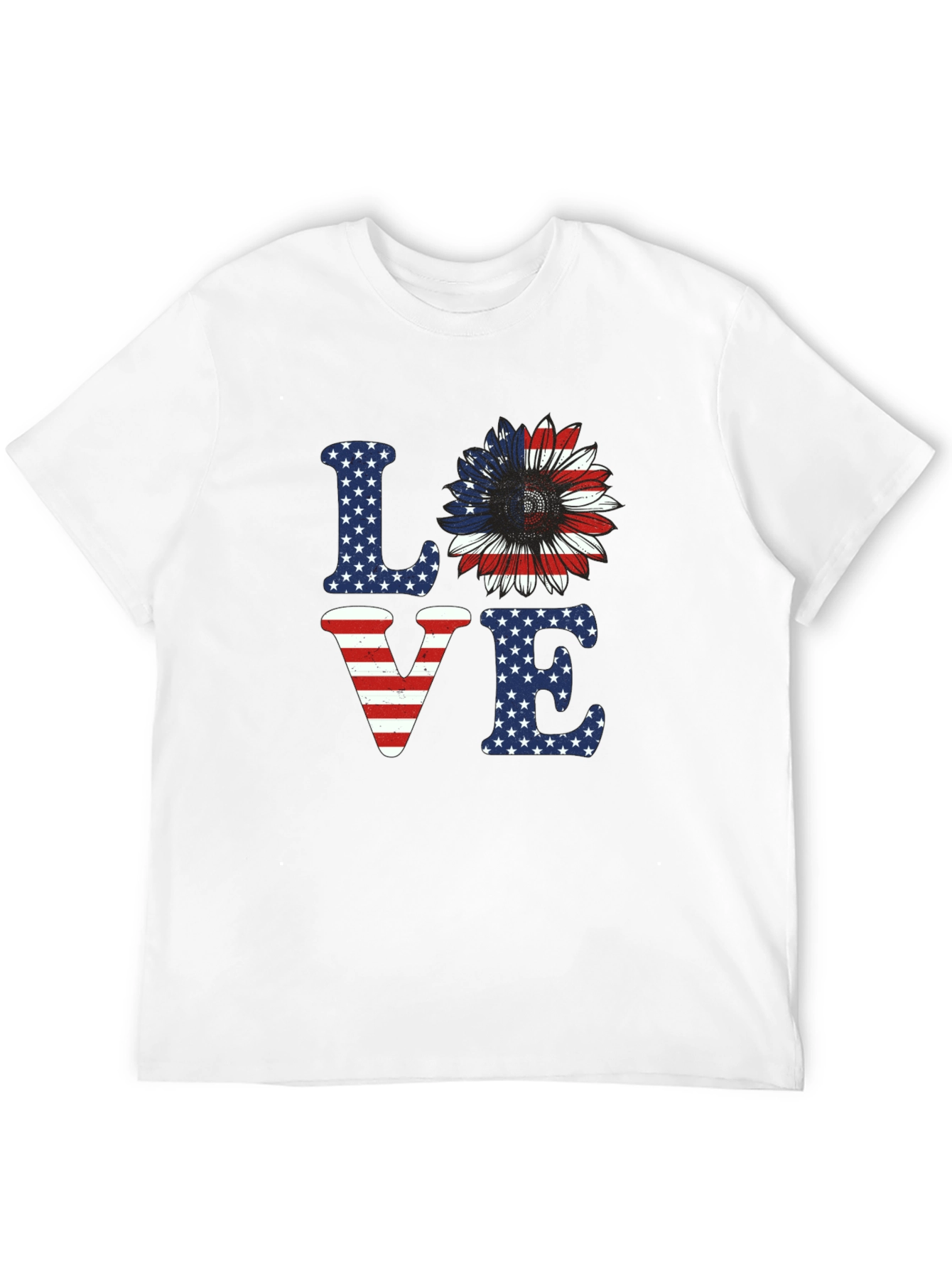 Patriotic LOVE Sunflower T-Shirt
