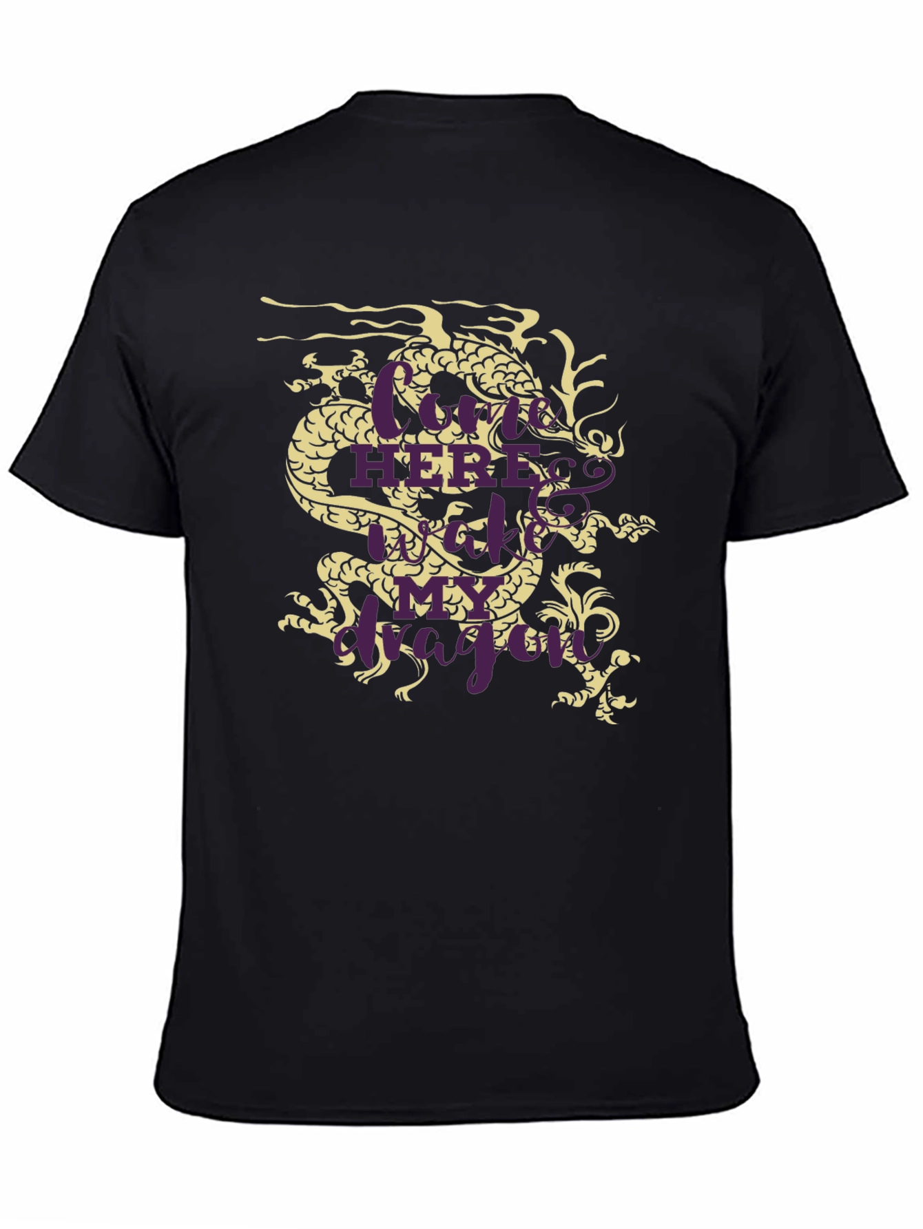 Dragon Graphic Tee - Here Be Dragons Black T-Shirt