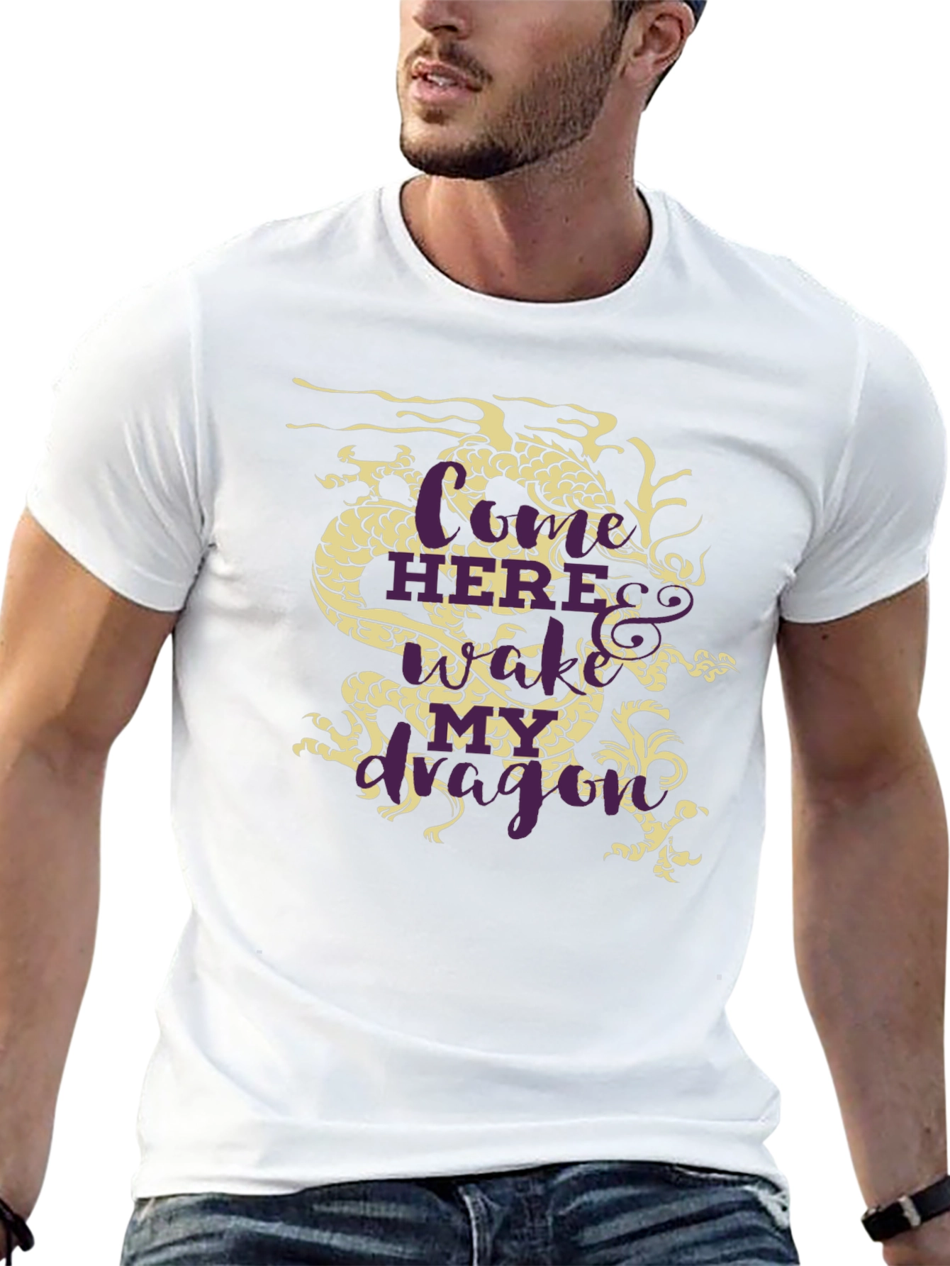 Dragon Graphic Tee - Here Be Dragons Black T-Shirt