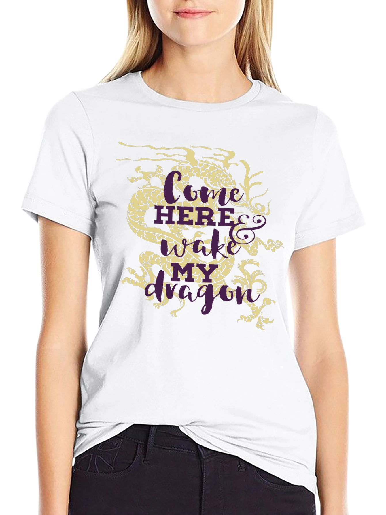 Dragon Graphic Tee - Here Be Dragons Black T-Shirt