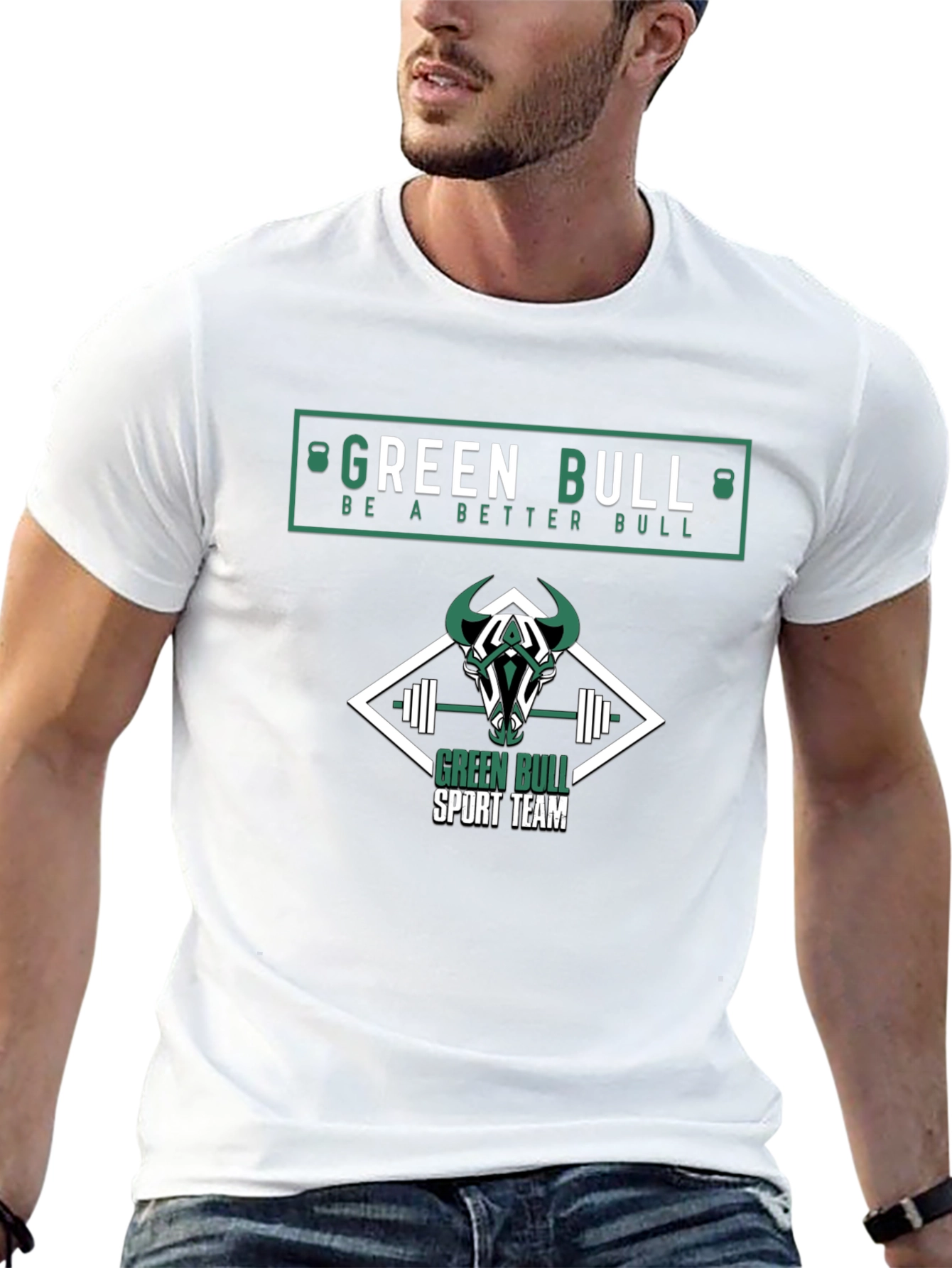 Green Bull Sport Team Black T-Shirt