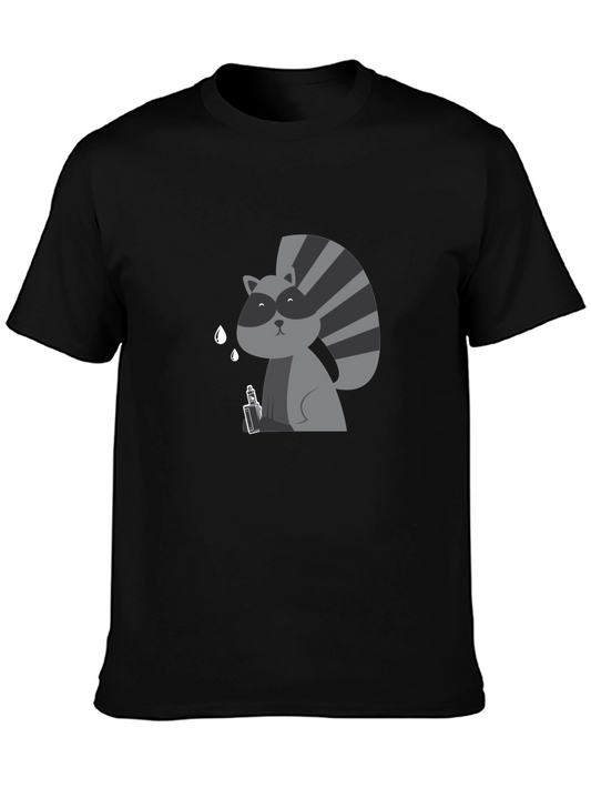 Raccoon Vaping Funny T-Shirt