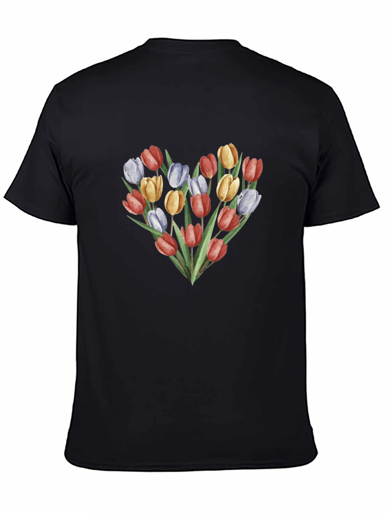 Floral Heart Graphic Tee - Soft Cotton Blend