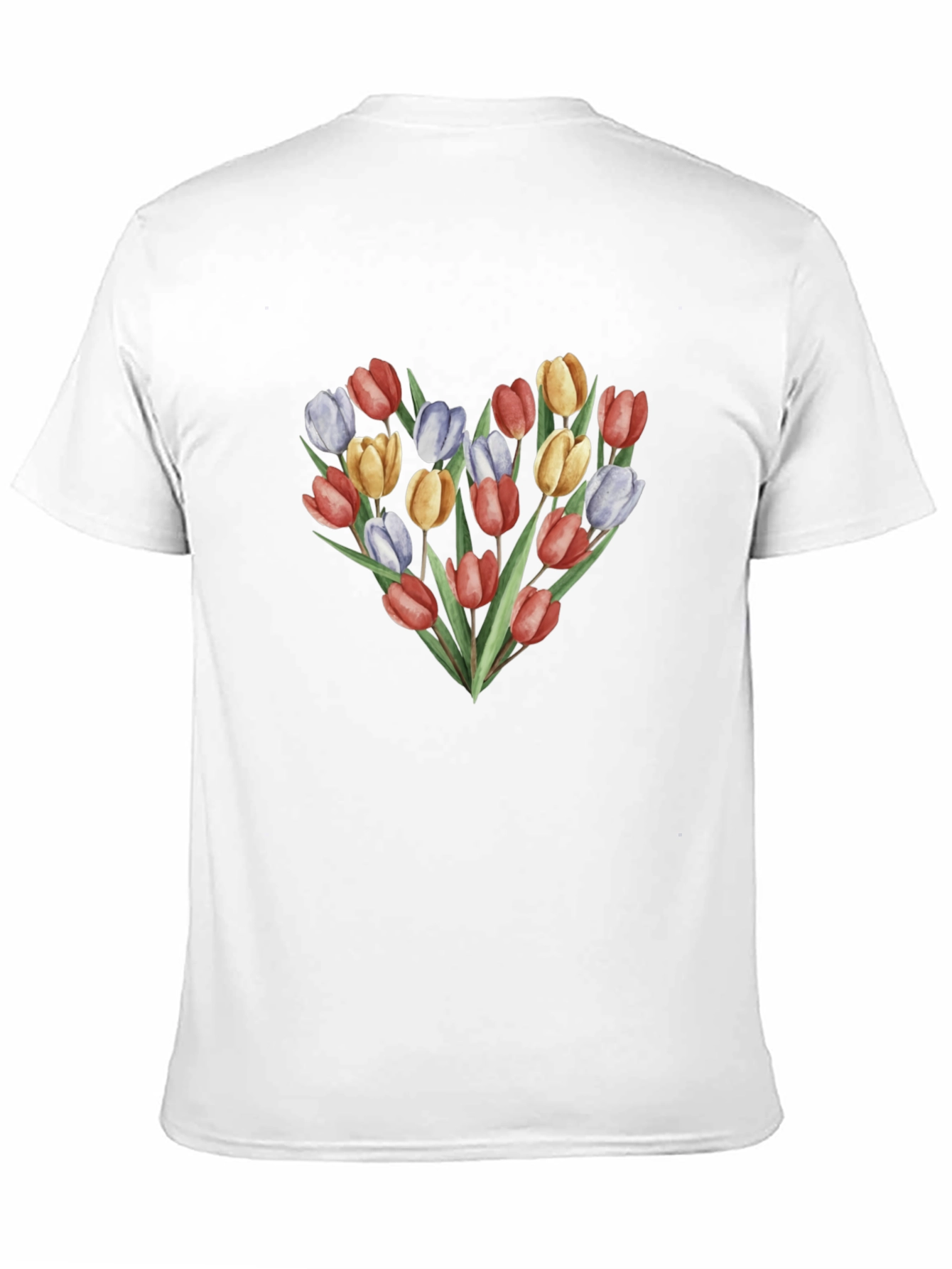 Floral Heart Graphic Tee - Soft Cotton Blend