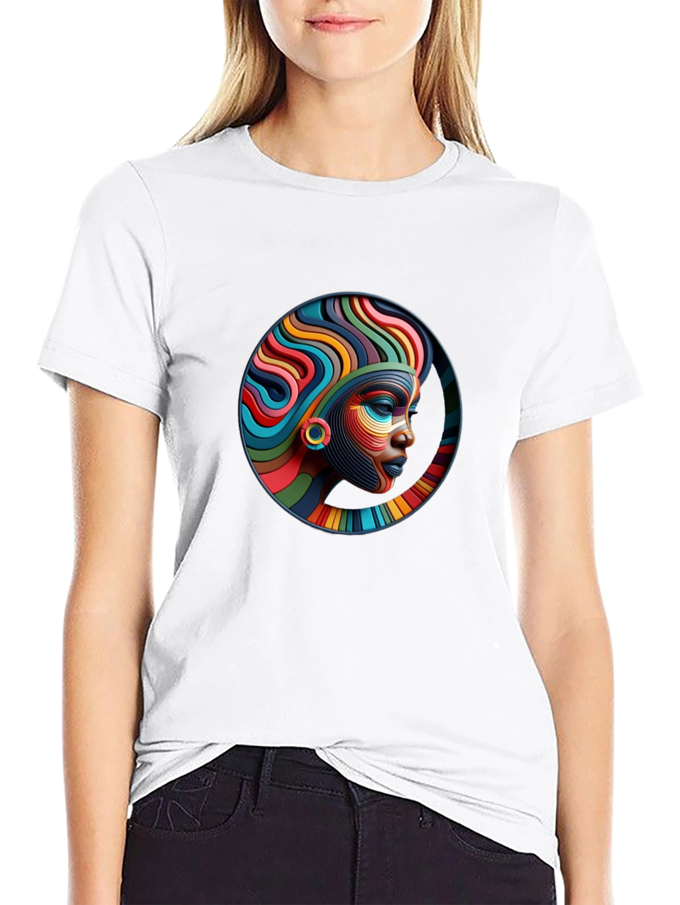 Abstract African Woman Art T-Shirt