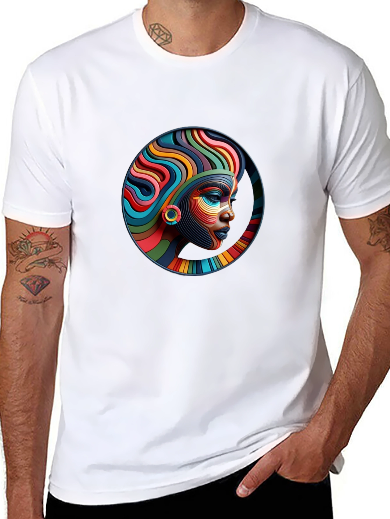 Abstract African Woman Art T-Shirt