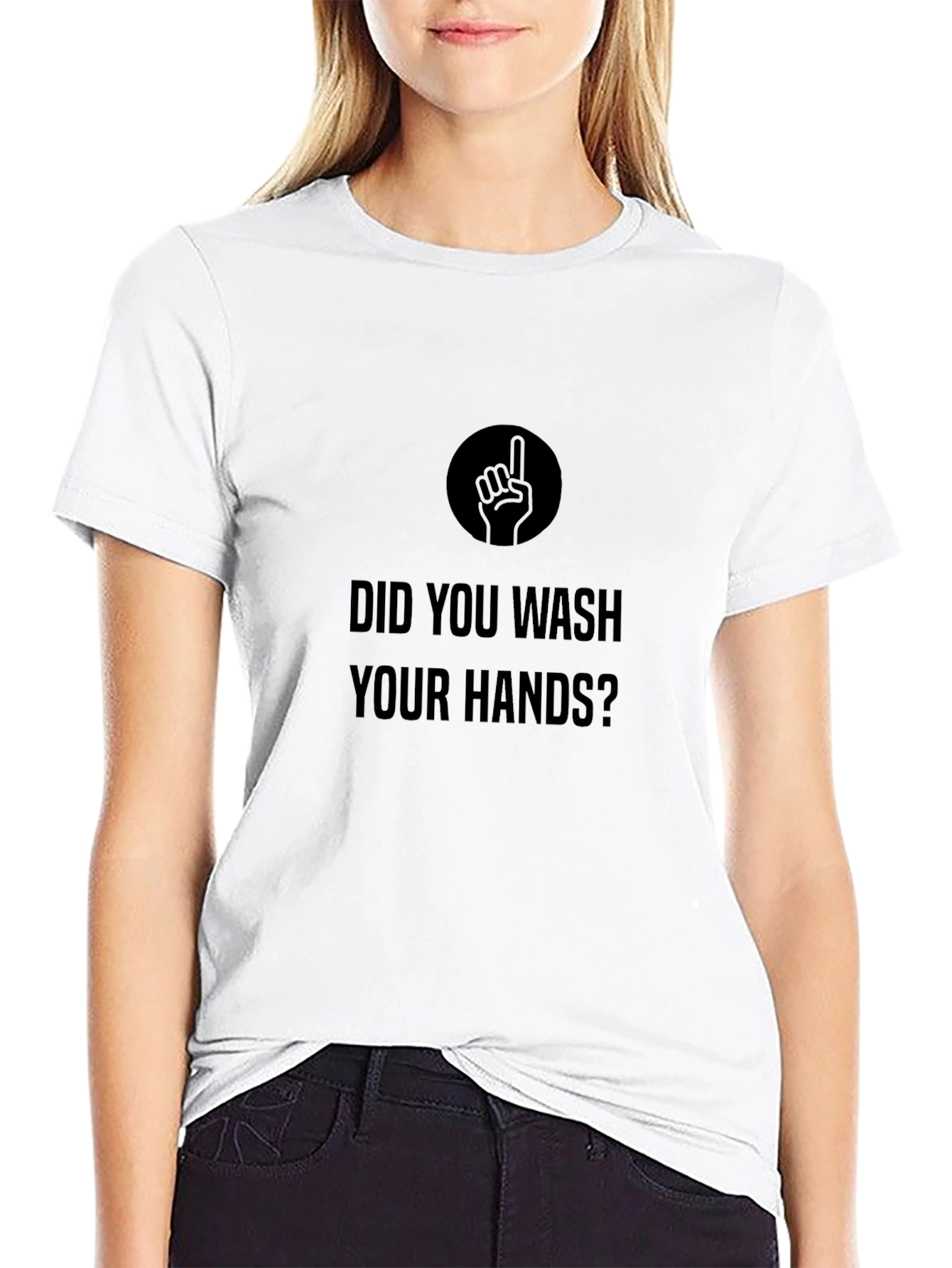 Wash Your Hands Graphic Tee - Black