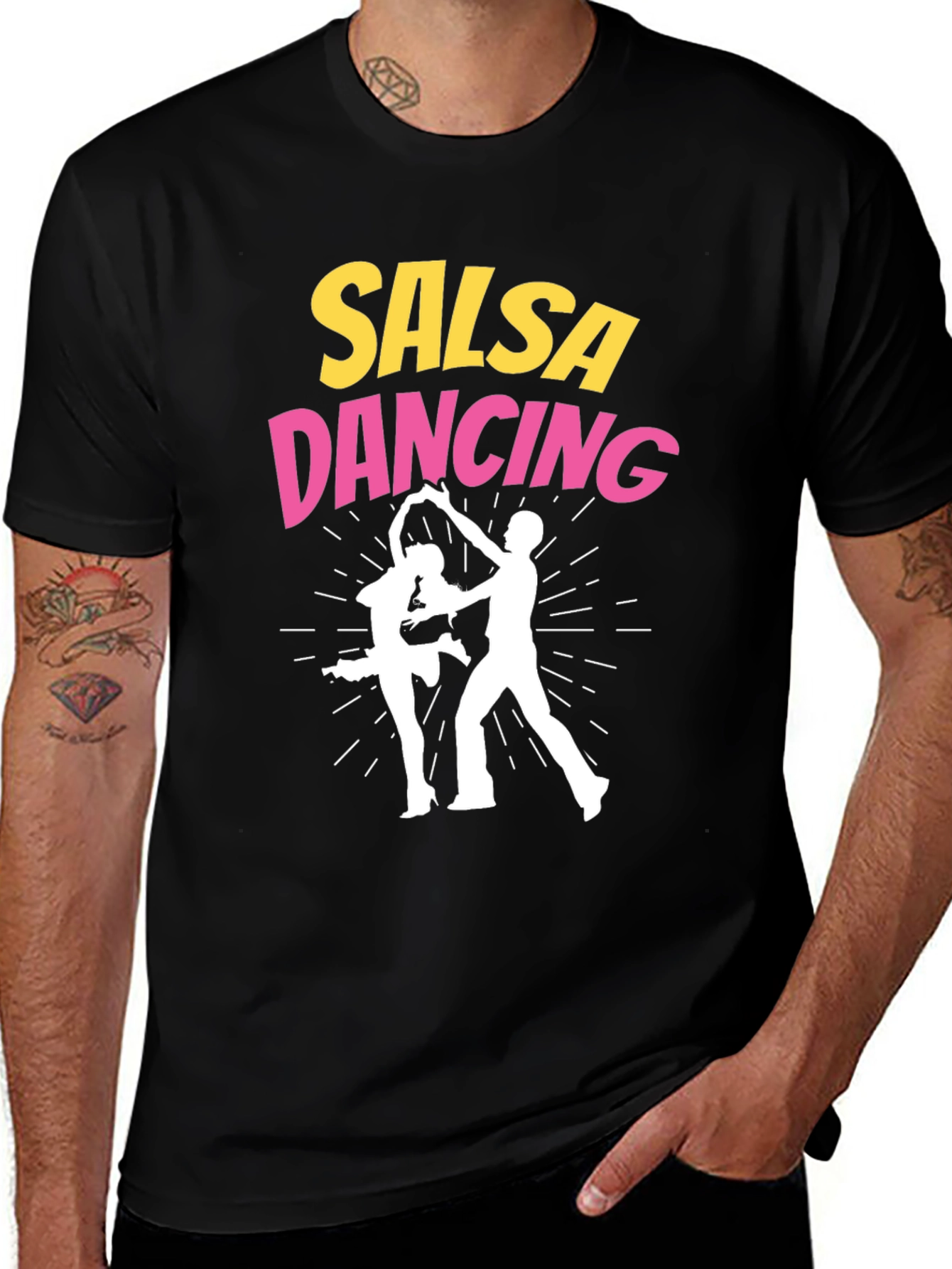 Salsa Dancing Graphic T-Shirt - Black