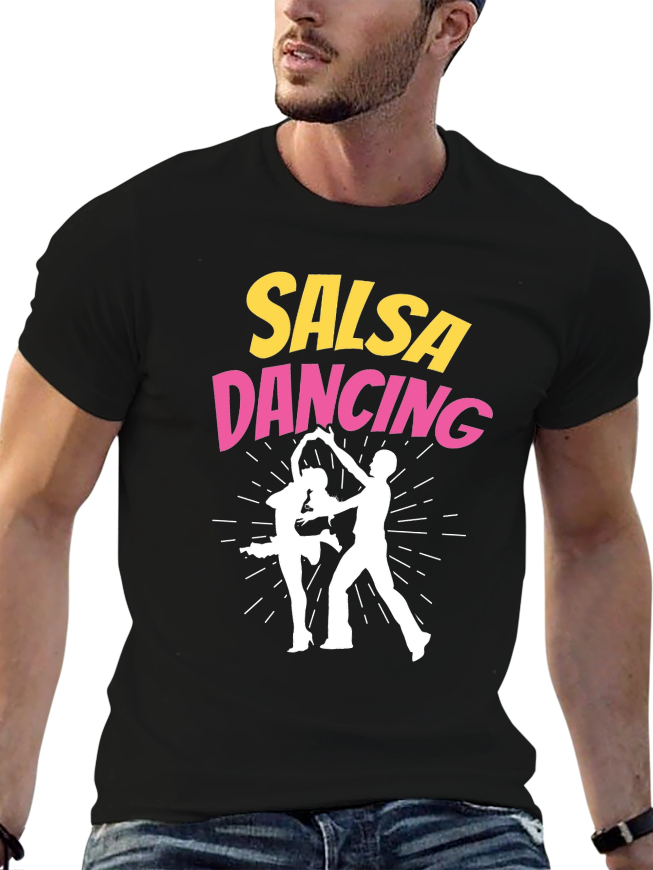 Salsa Dancing Graphic T-Shirt - Black