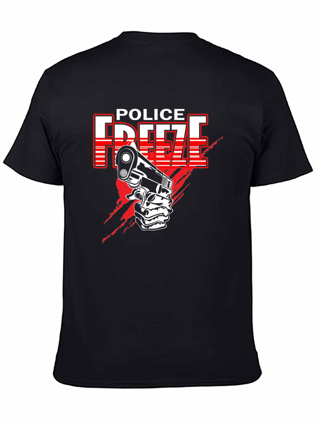 Police Freeze T-Shirt - Black Graphic Tee