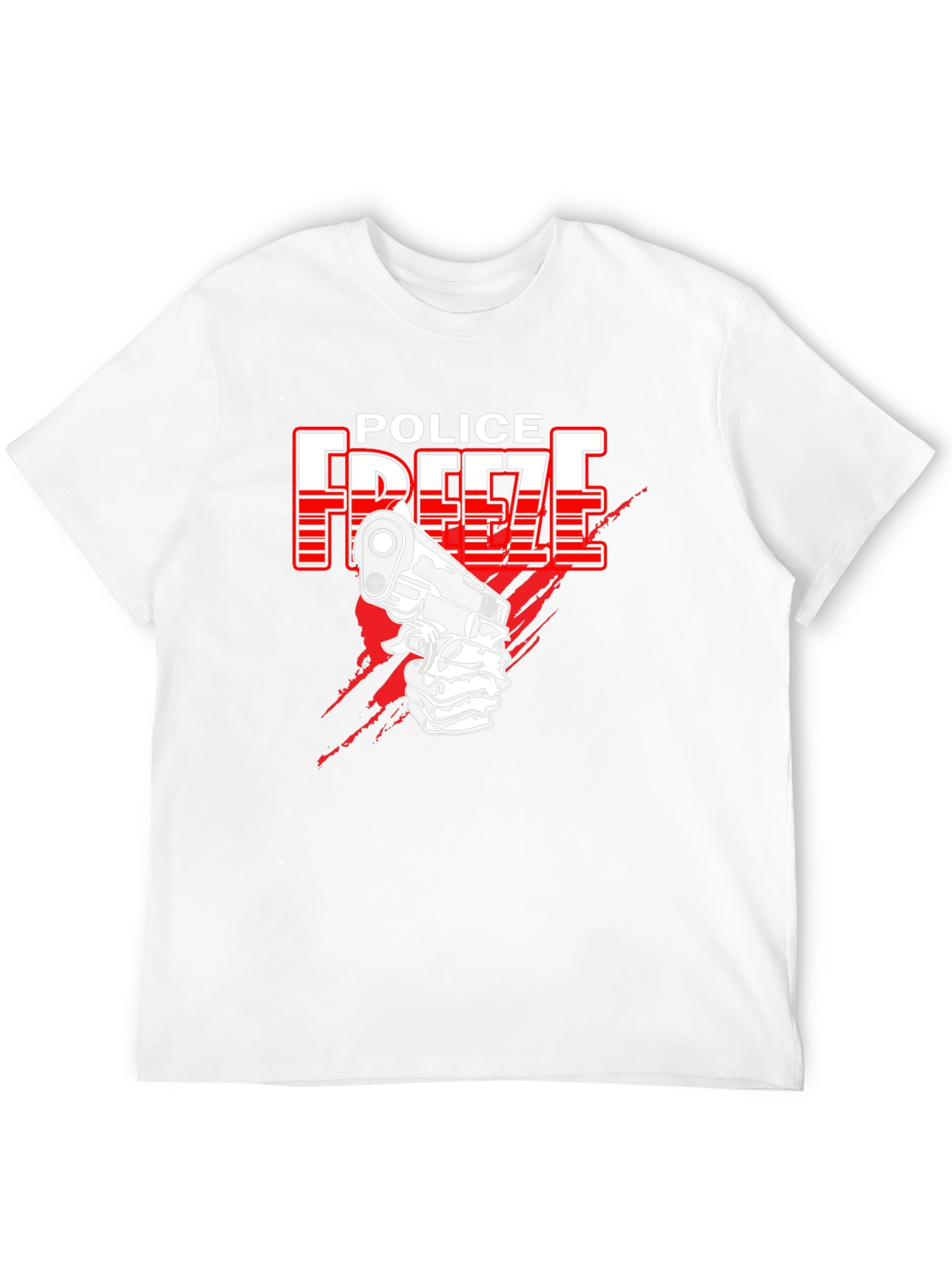 Police Freeze T-Shirt - Black Graphic Tee