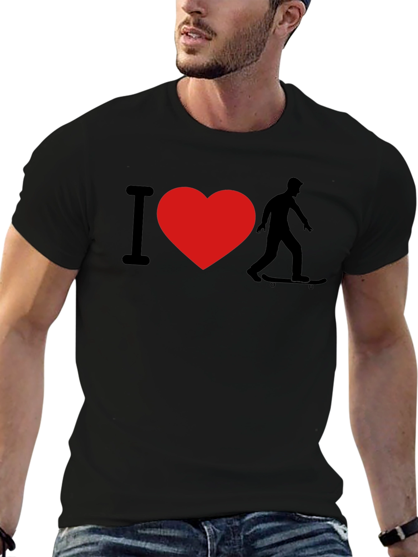 I Love Skateboarding Graphic T-Shirt