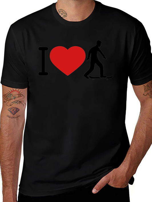 I Love Skateboarding Graphic T-Shirt