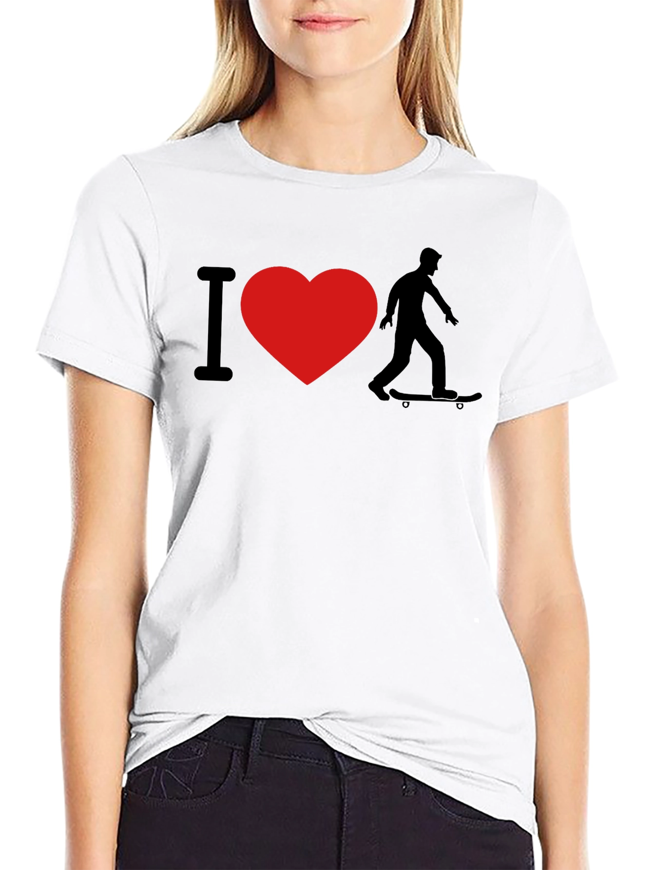 I Love Skateboarding Graphic T-Shirt