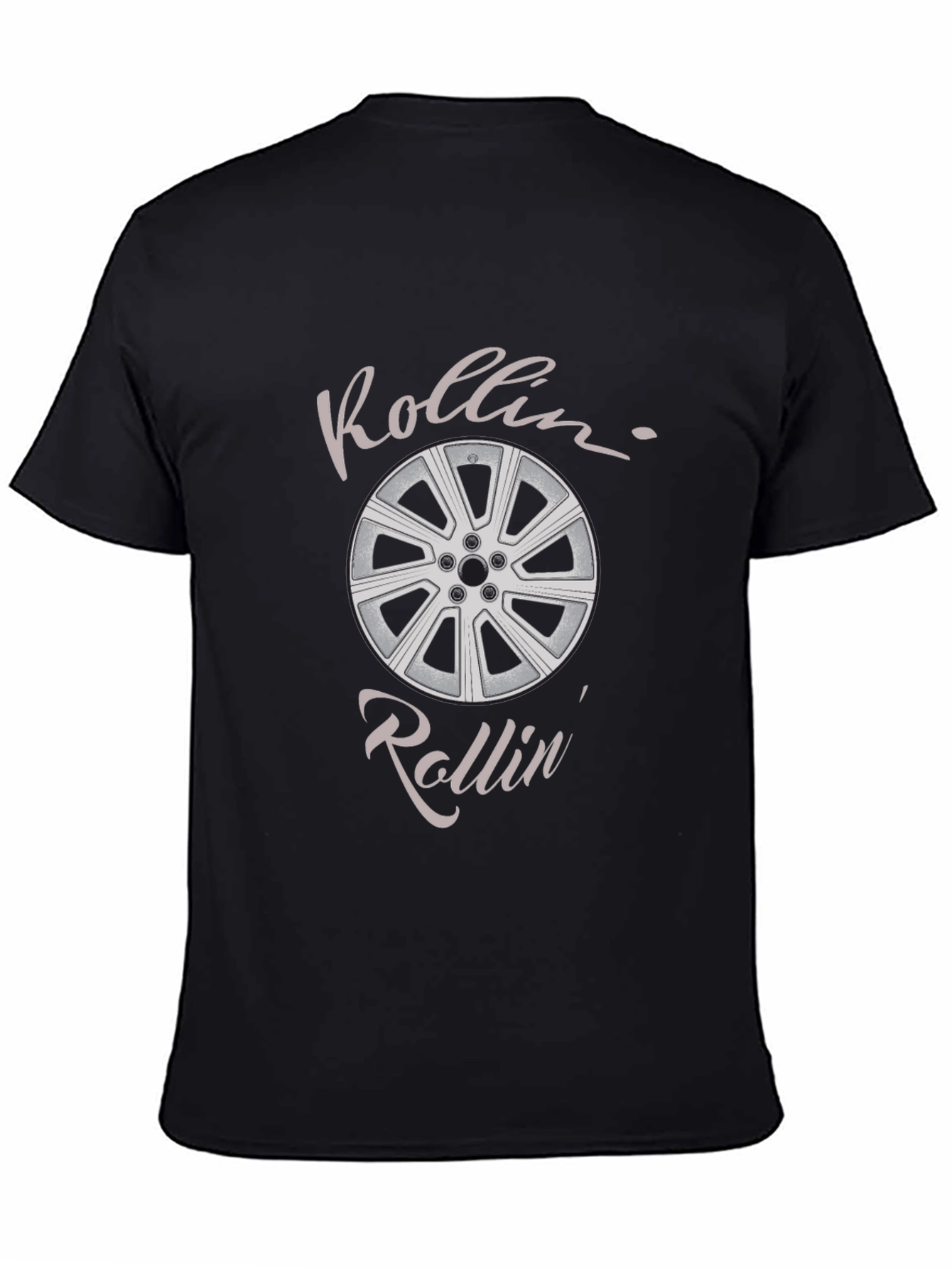 Rollin Car Wheel Graphic Tee - Black