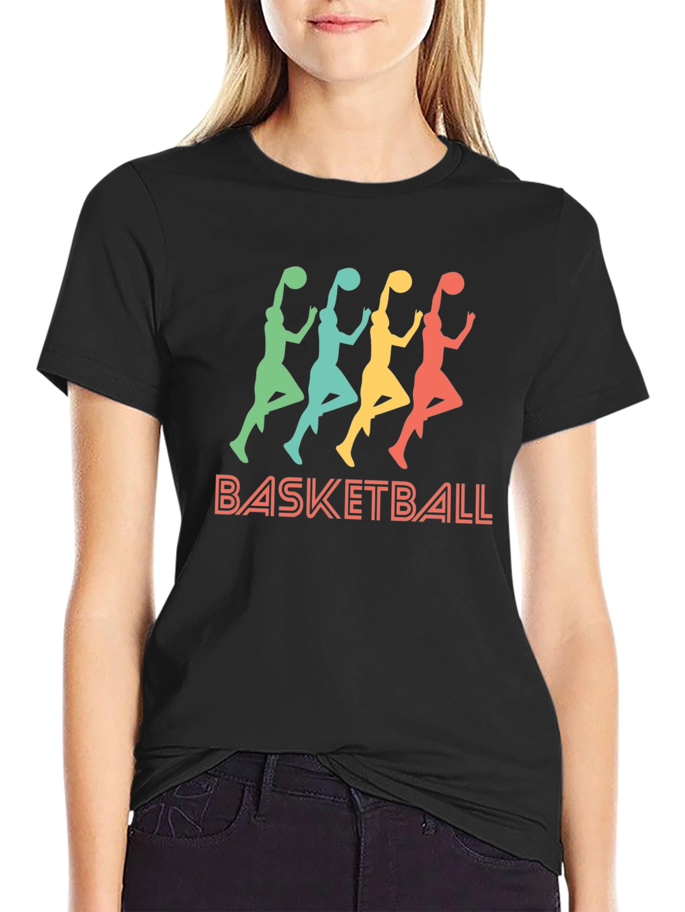 Retro Basketball Player Graphic T-Shirt
