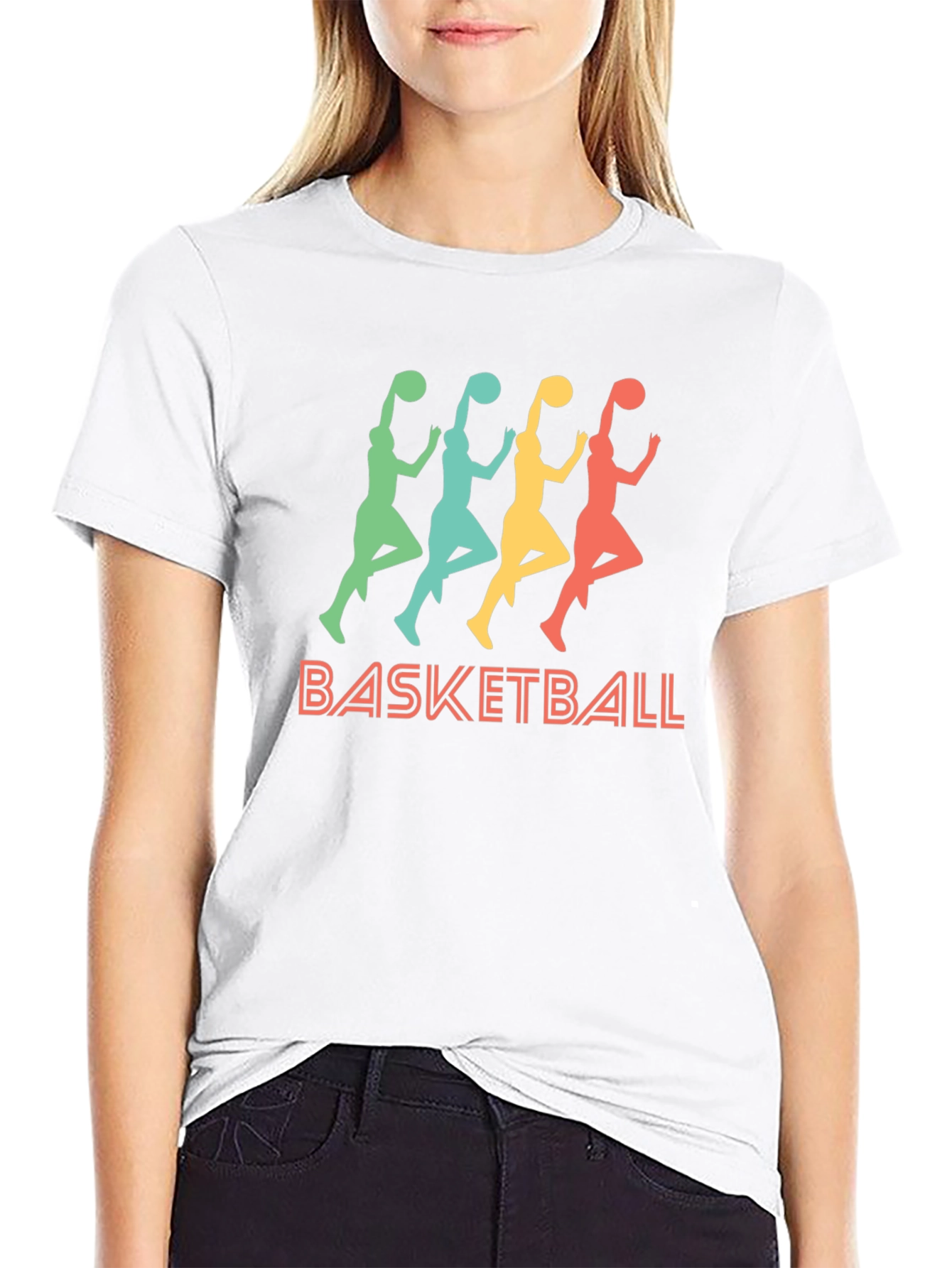 Retro Basketball Player Graphic T-Shirt
