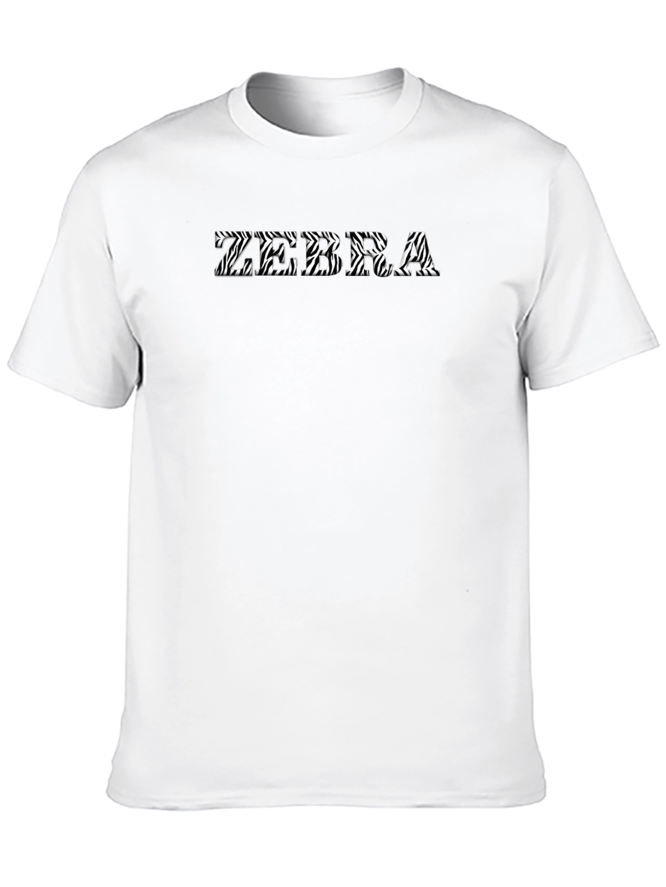 Zebra Print Graphic Tee - Black