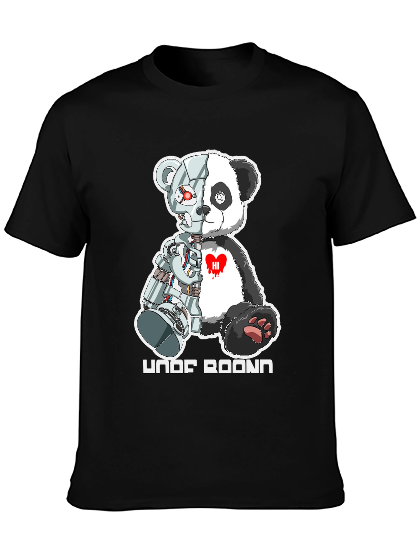 Cyber Panda Bear Graphic T-Shirt
