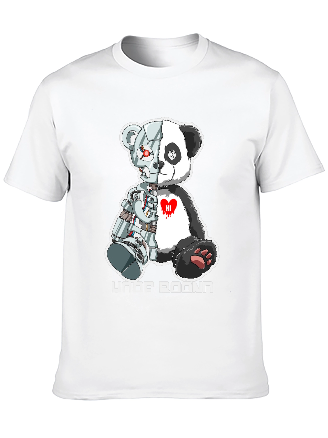 Cyber Panda Bear Graphic T-Shirt