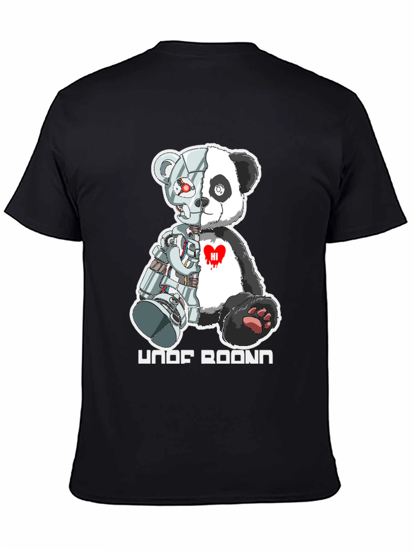 Cyber Panda Bear Graphic T-Shirt