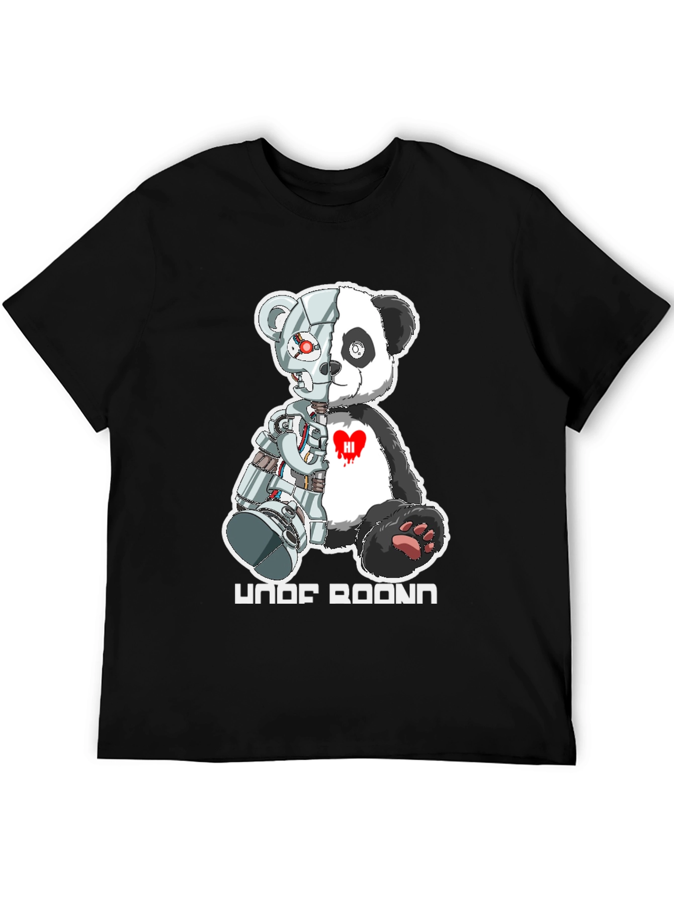 Cyber Panda Bear Graphic T-Shirt