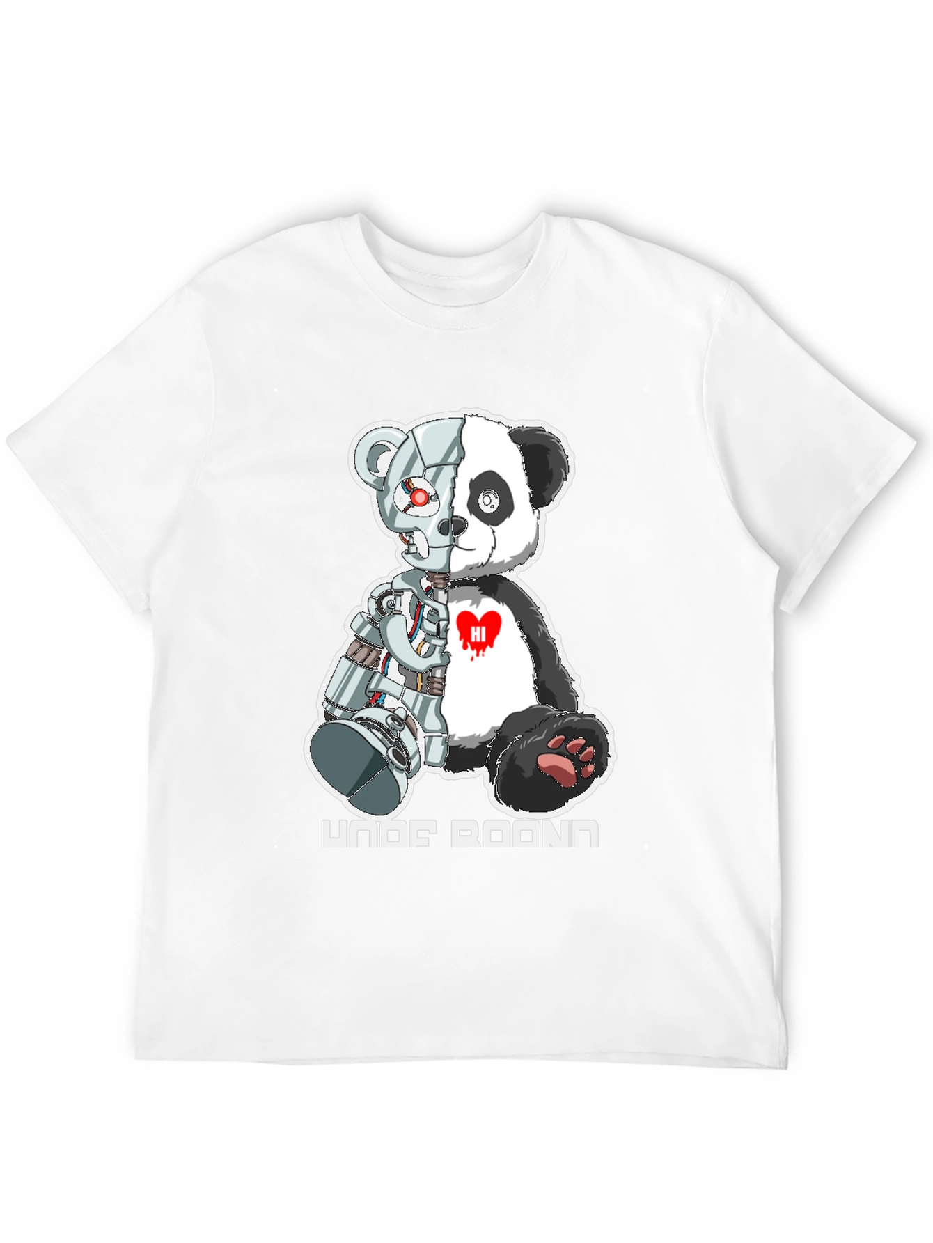 Cyber Panda Bear Graphic T-Shirt