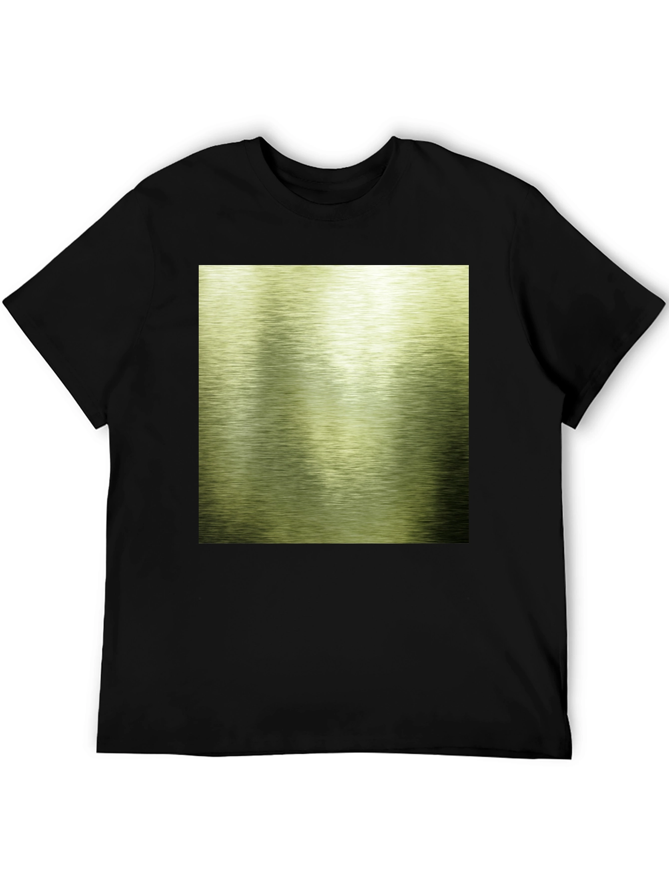 Black T-Shirt with Metallic Graphic
