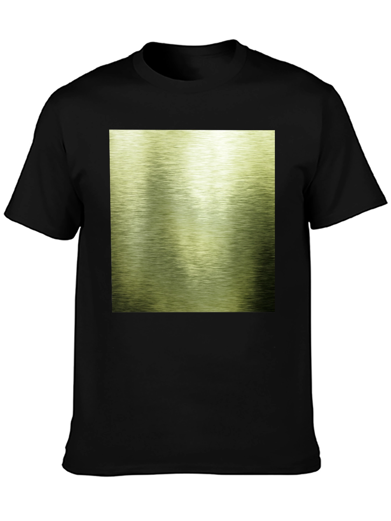 Black T-Shirt with Metallic Graphic