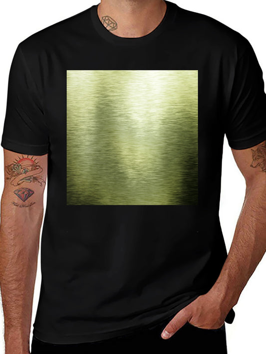 Black T-Shirt with Metallic Graphic