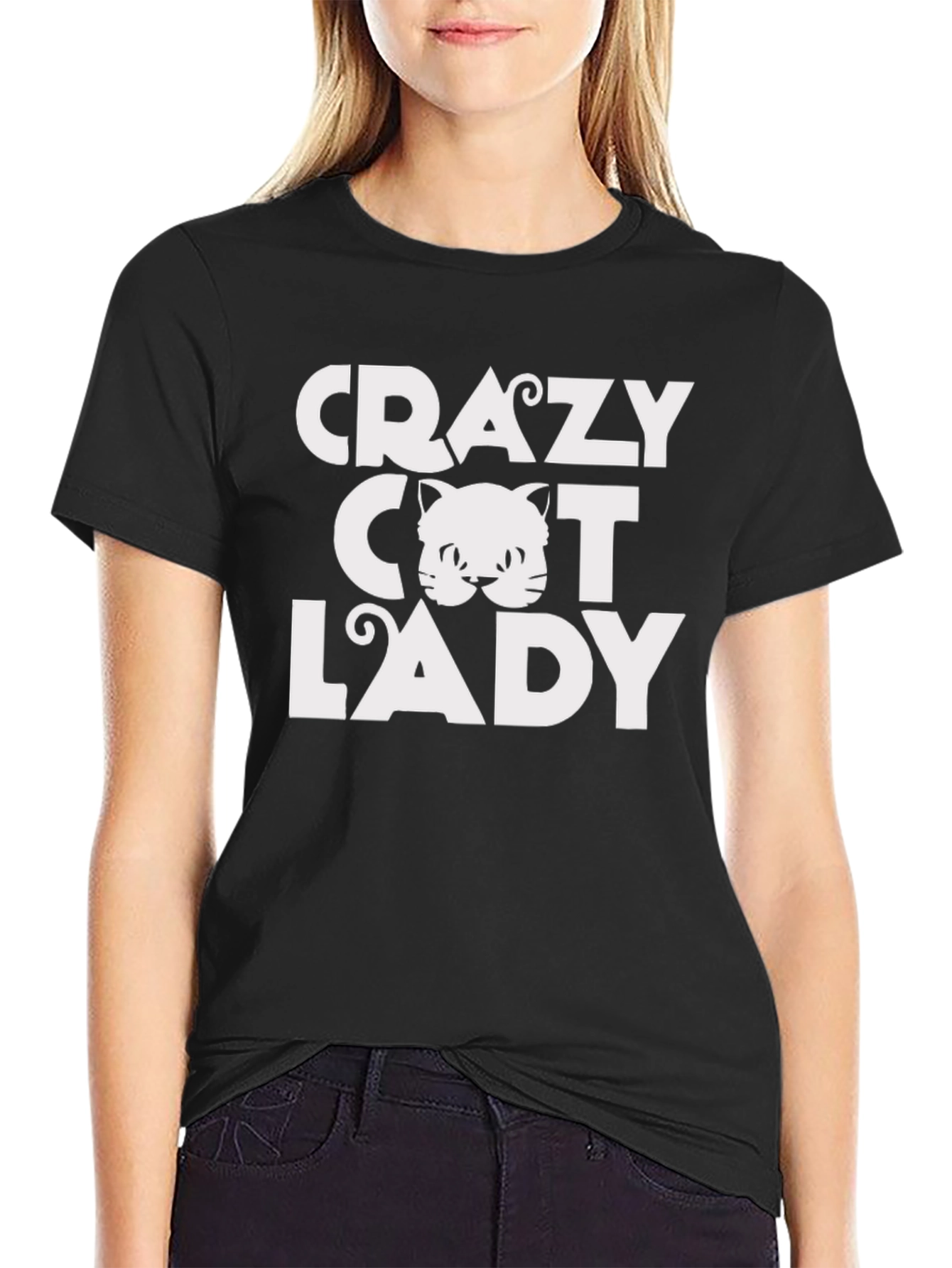 Crazy Cat Lady Graphic Tee - Novelty T-Shirt