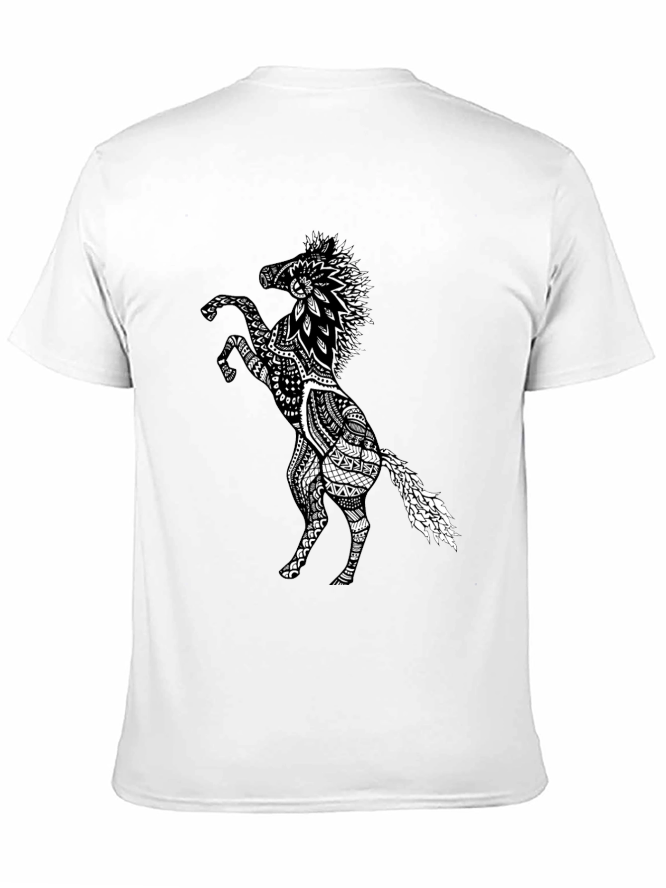Black Horse Graphic Tee - Unique Print