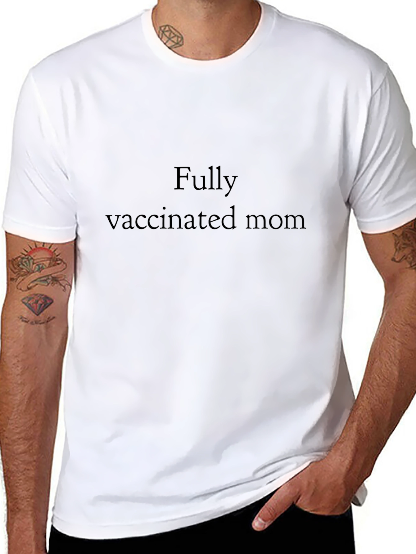 Fully Vaccinated Mom T-Shirt - Black