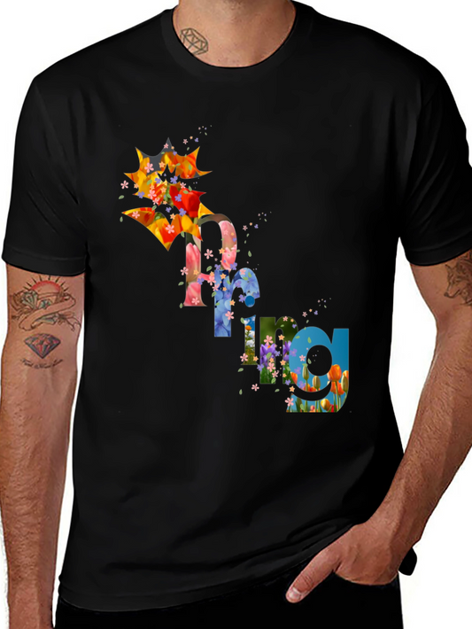 Spring Floral T-Shirt - Colorful Graphic Tee