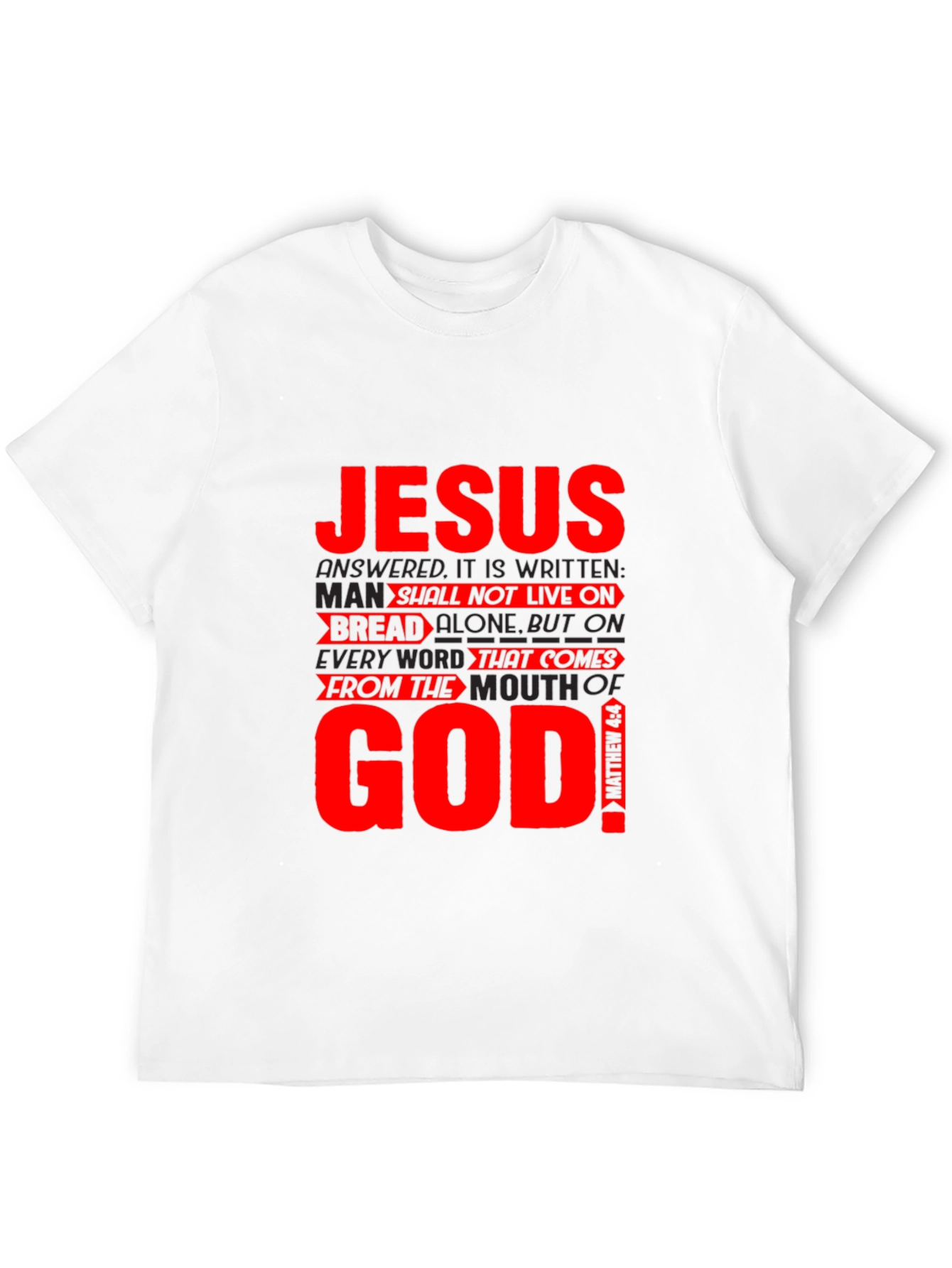 Jesus & God Graphic Print Black T-Shirt