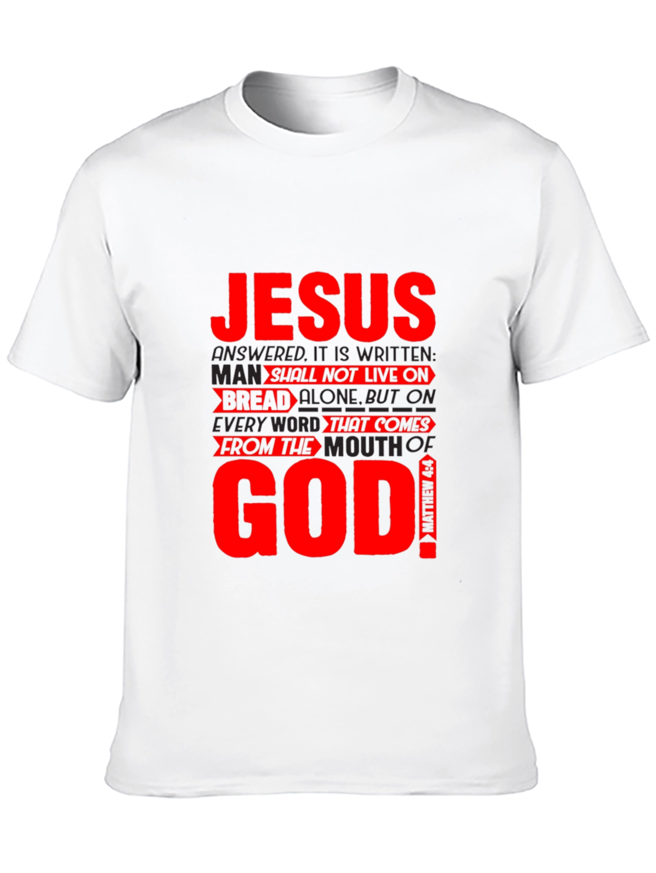 Jesus & God Graphic Print Black T-Shirt
