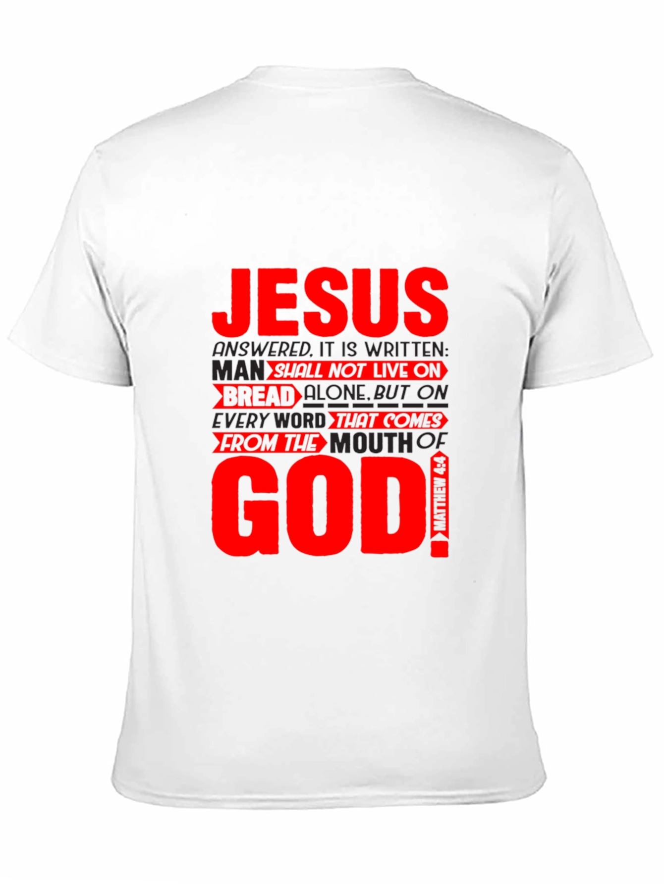 Jesus & God Graphic Print Black T-Shirt