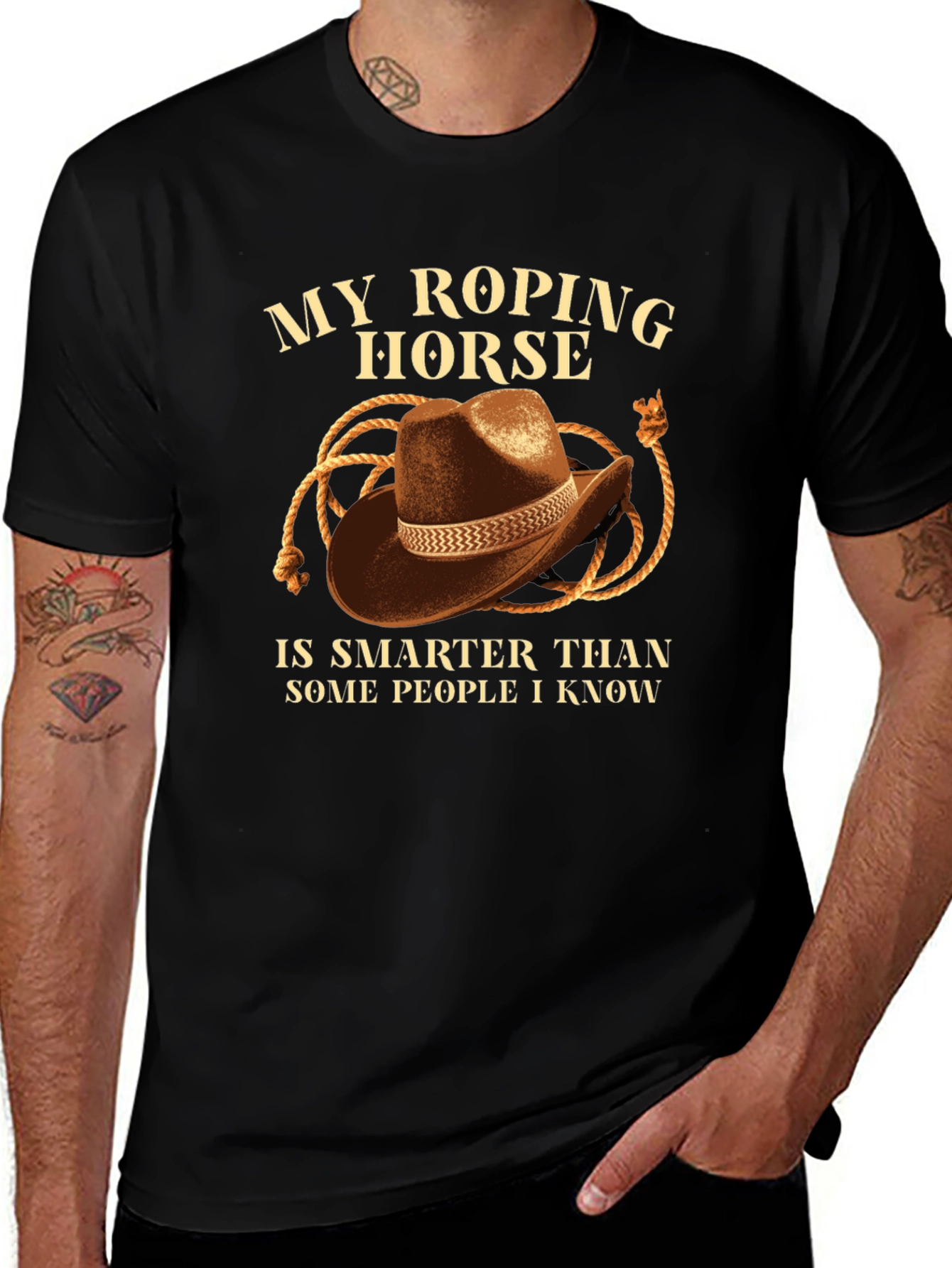 My Roping Horse T-Shirt - Cowboy Hat Design