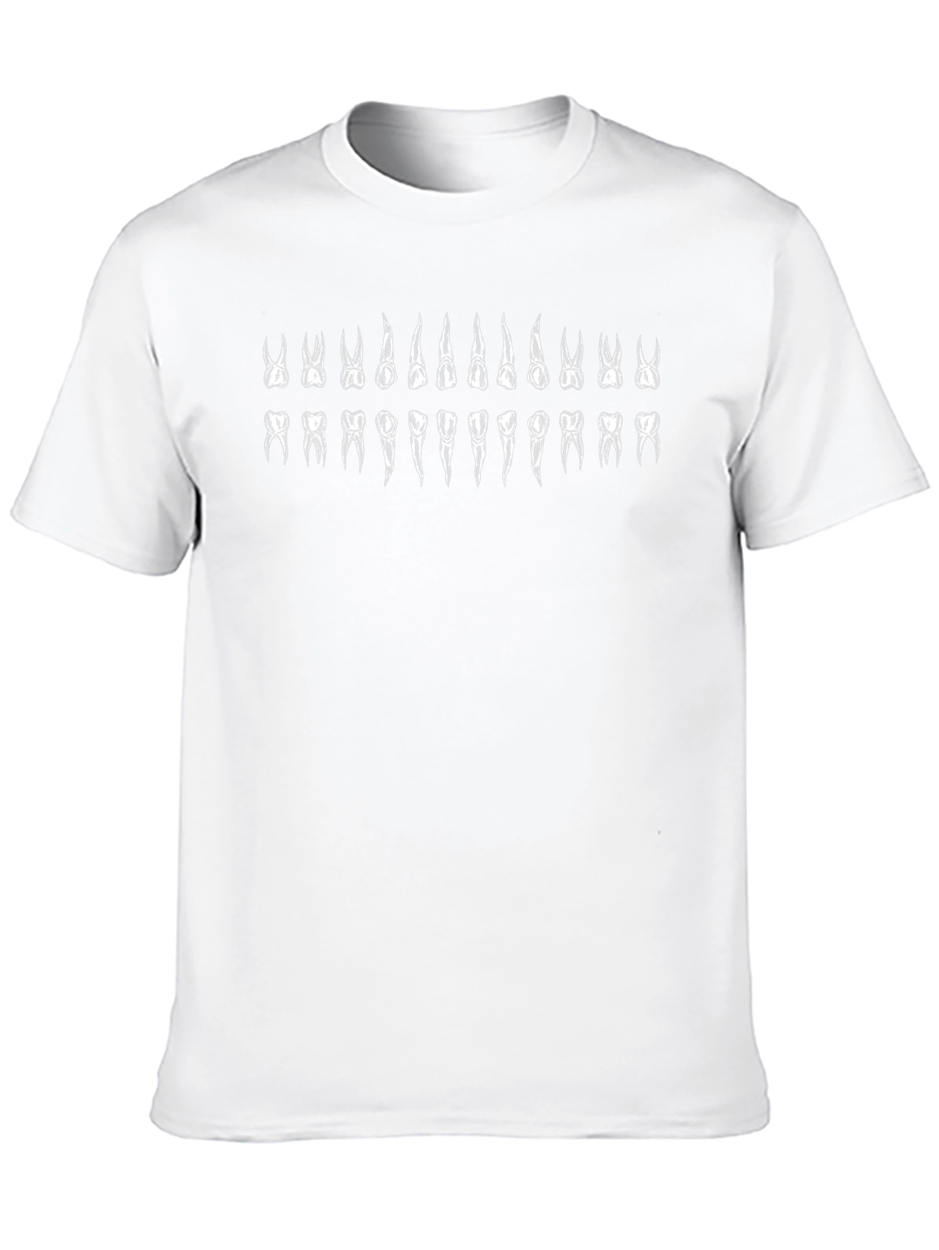 Anatomical Teeth Graphic Print Black T-Shirt
