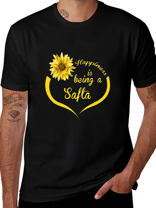Happiness is Being a Safta Sunflower T-Shirt