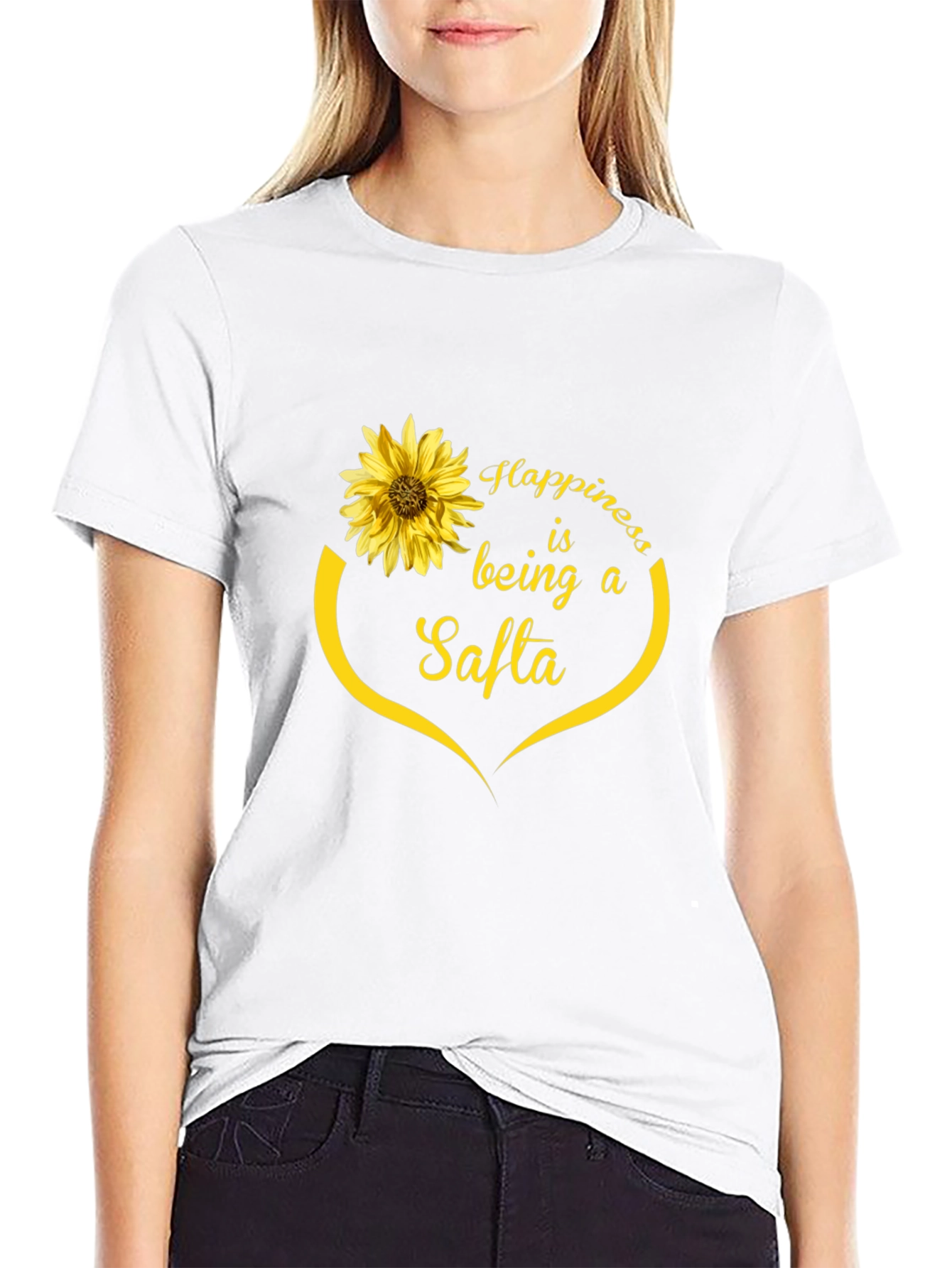 Happiness is Being a Safta Sunflower T-Shirt