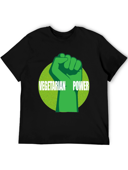 Vegetarian Power Graphic Tee - Black