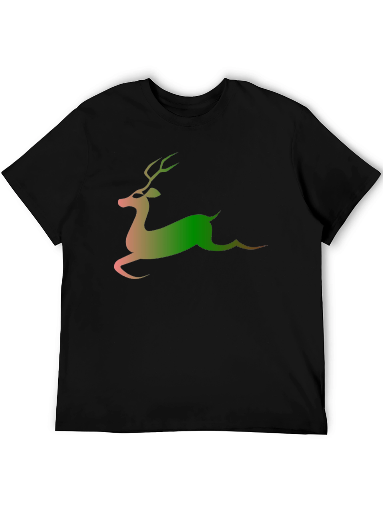 Reindeer Graphic Black T-Shirt
