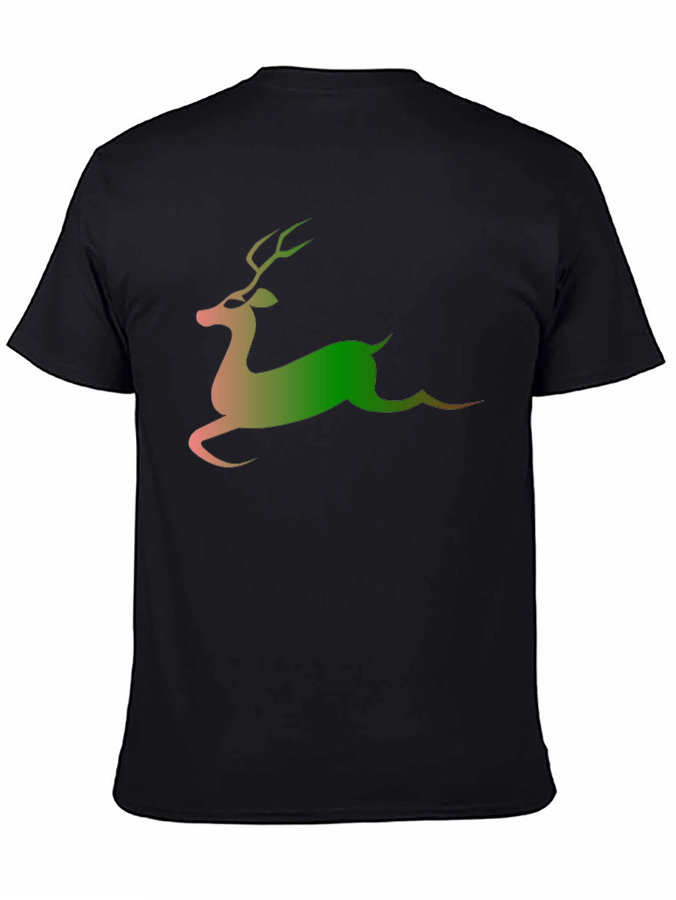 Reindeer Graphic Black T-Shirt