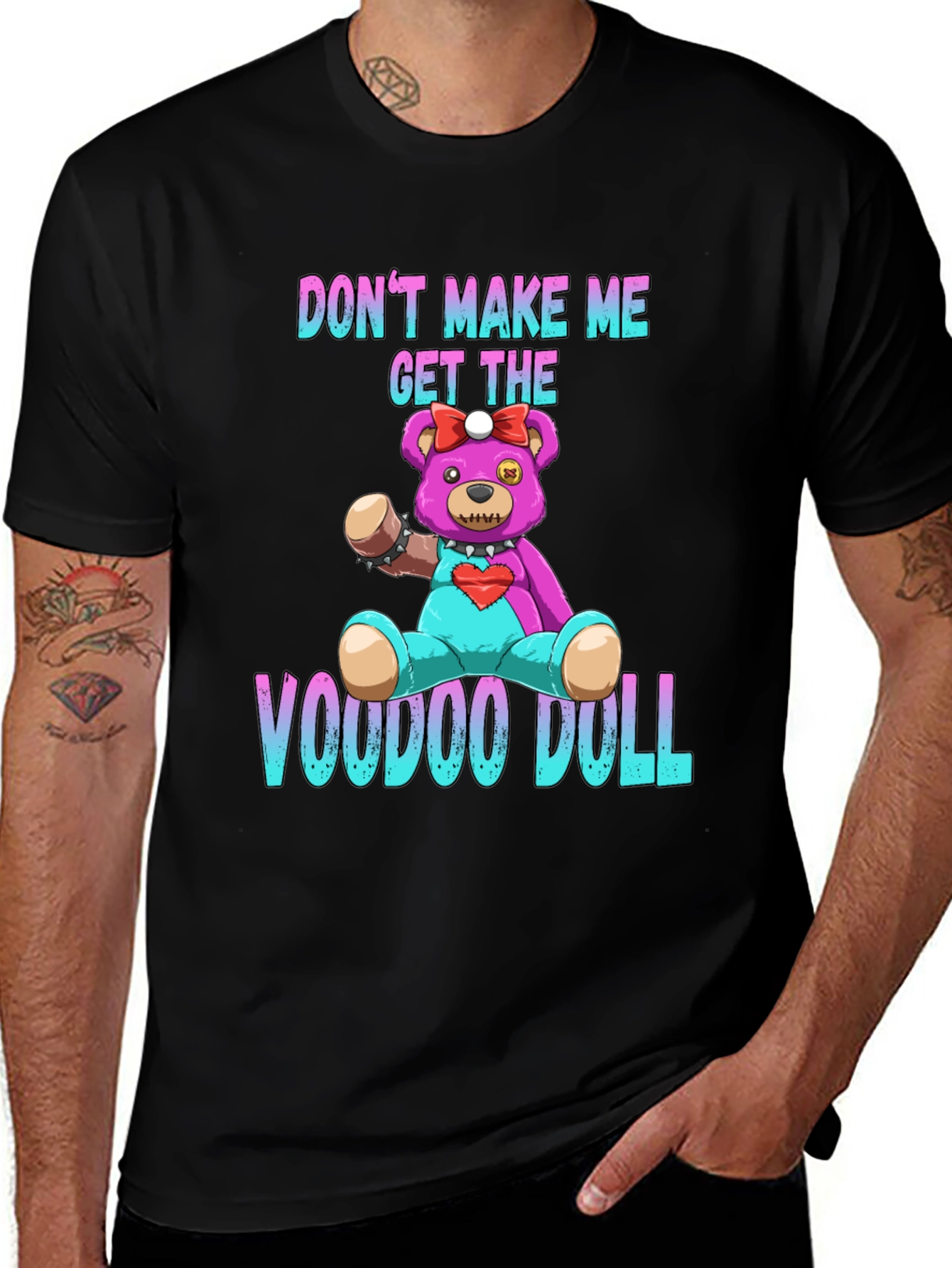 Voodoo Doll Graphic T-Shirt - Dark Humor Tee
