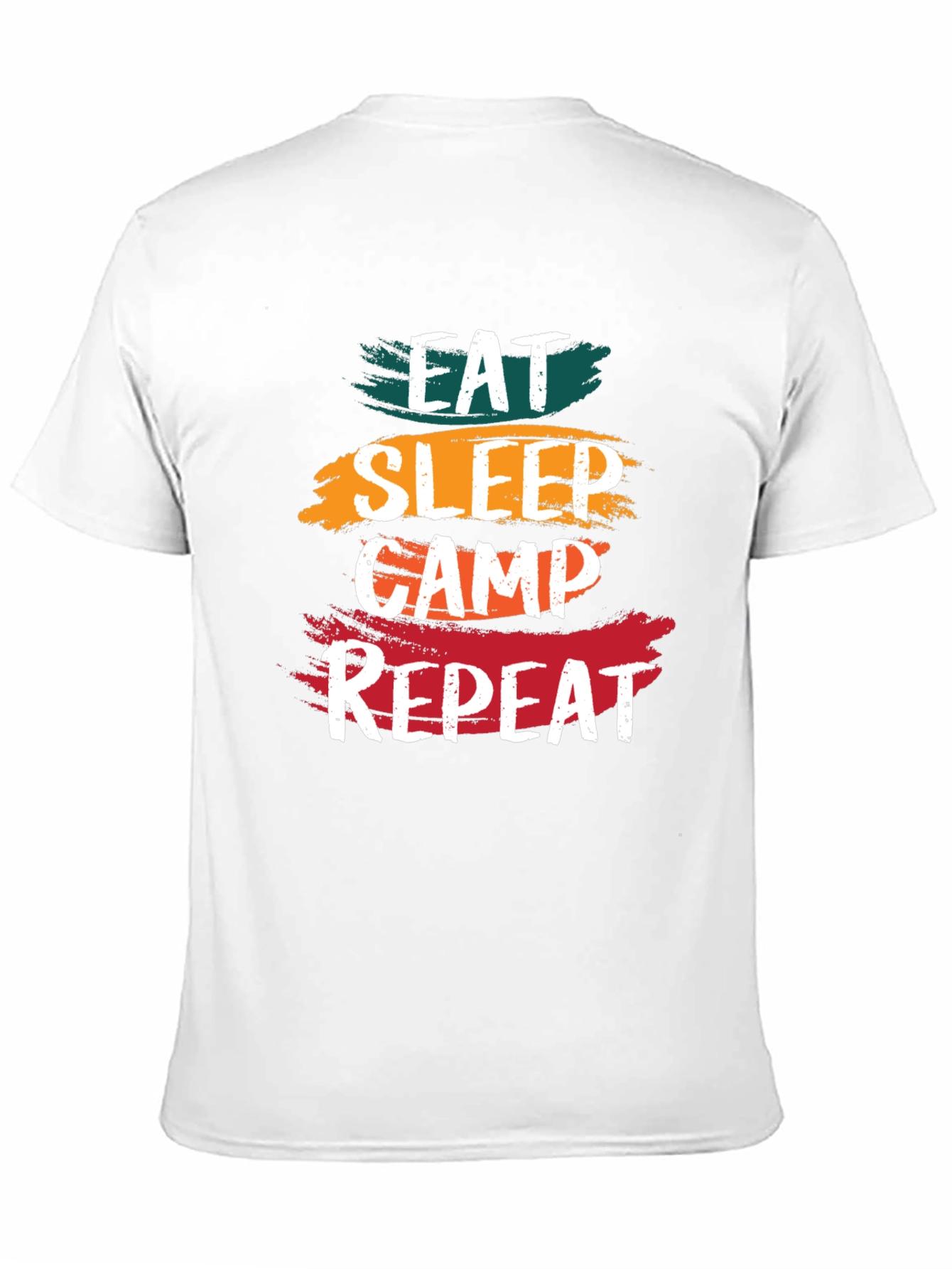 Eat Sleep Camp Repeat T-Shirt - Camping Adventure Tee
