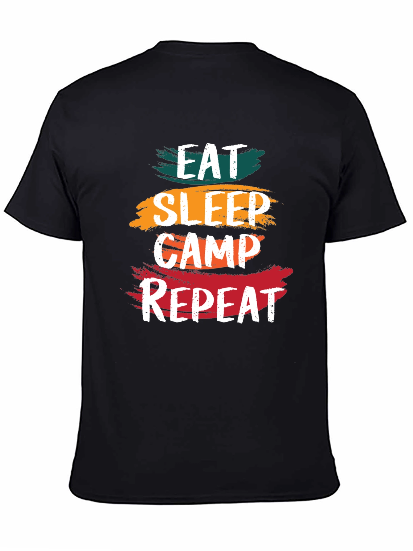 Eat Sleep Camp Repeat T-Shirt - Camping Adventure Tee