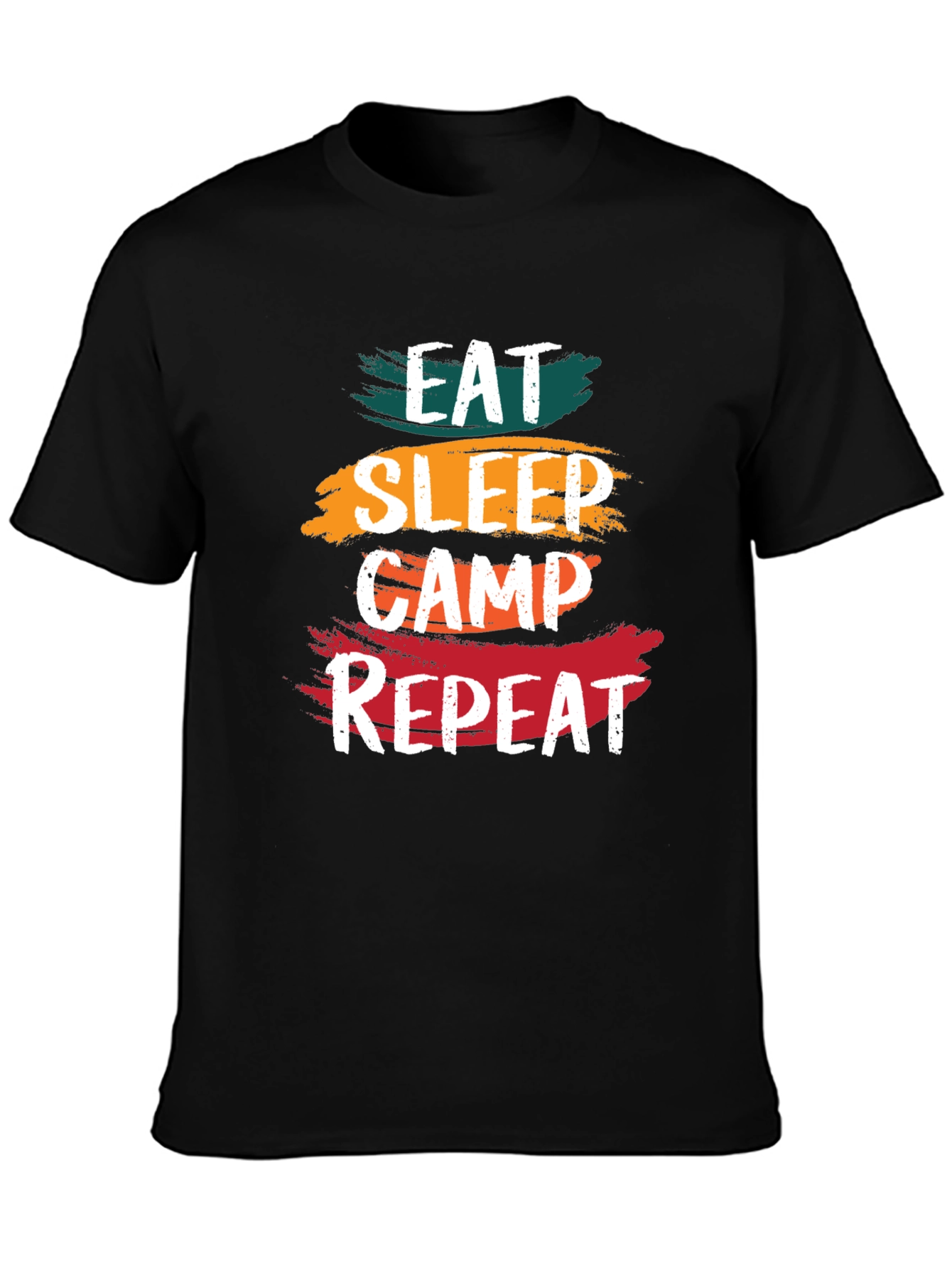 Eat Sleep Camp Repeat T-Shirt - Camping Adventure Tee